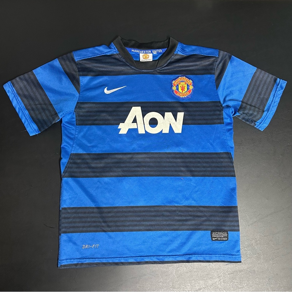 2011/12 Manchester United Blue Away Jersey #10 Wayne Rooney Nike Youth Size 16